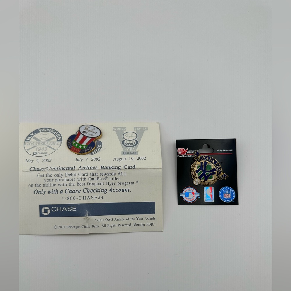 Lot Of 2 New York Yankees Collectible Pins